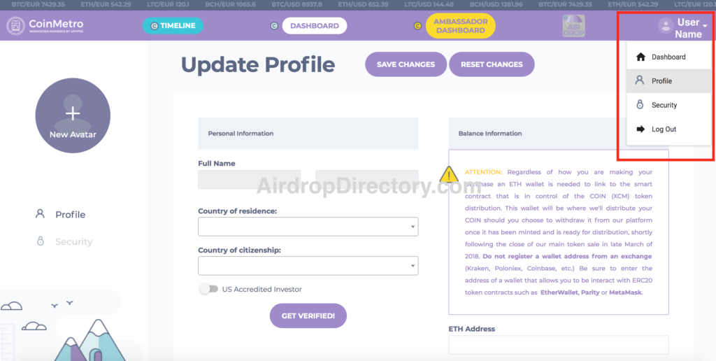 CoinMetro Airdrop Tutorial 15